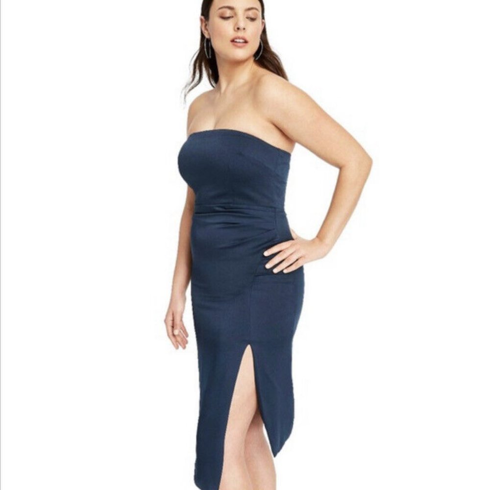 NWT CUSHNIE for Target Strapless Side-Slit Dress